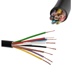PRZEWÓD ELEKTRYCZNY KABEL 8-żyłowy YLY-S 7x1+1,5mm SAMOCHODOWY LINKA CZARNY